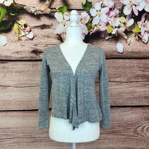 Gap Kids Little Girls Rayon Solid Soft Gray Comfy Open Cardigan Light Sweater